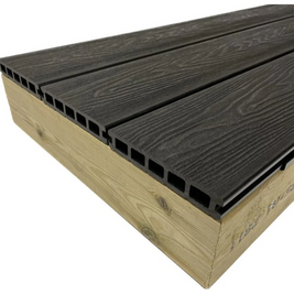 3.6m Black Woodgrain (embossed) Composite Decking