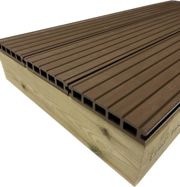 3.6m Chocolate Woodgrain (embossed) Composite Decking