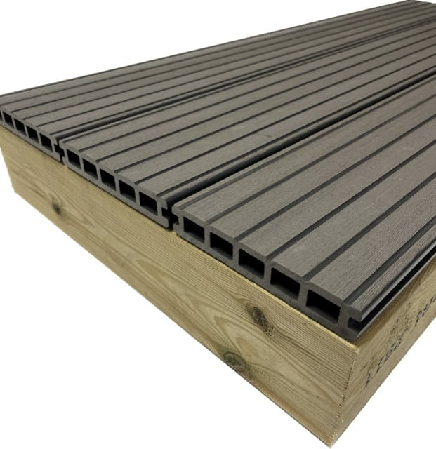 3.6m Grey Woodgrain (embossed) Composite Decking