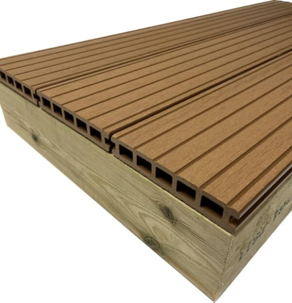 3.6m Teak Woodgrain (embossed) Composite Decking