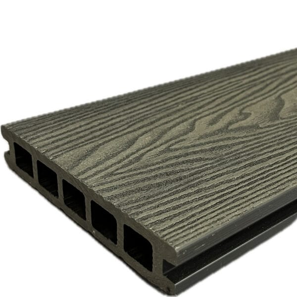 3.6m Graphite Woodgrain (embossed) Composite Decking
