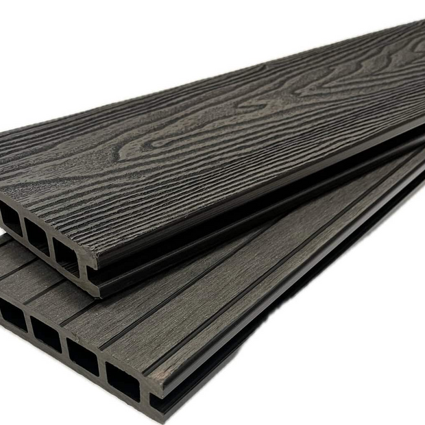 3.6m Graphite Woodgrain (embossed) Composite Decking