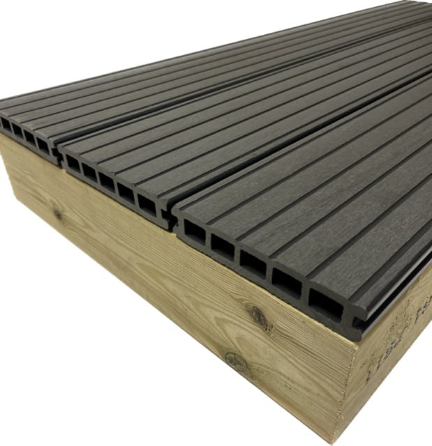 4.8m Grey Woodgrain (embossed) Composite Decking
