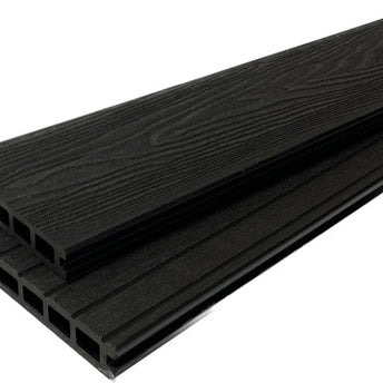 4.8m Black Woodgrain (embossed) Composite Decking
