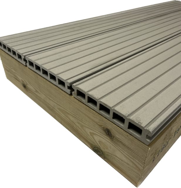 4.8m Ash Woodgrain (embossed) Composite Decking