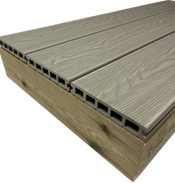 4.8m Ash Woodgrain (embossed) Composite Decking