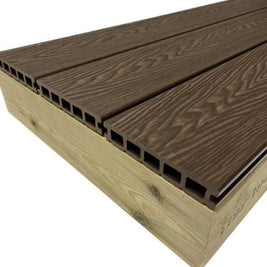 4.8m Chocolate Woodgrain (embossed) Composite Decking