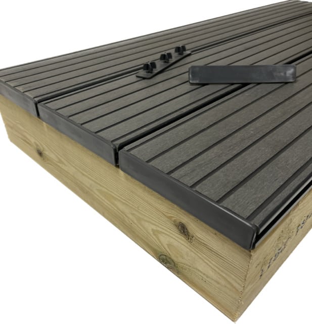 4.8m Grey Woodgrain (embossed) Composite Decking