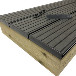4.8m Grey Woodgrain (embossed) Composite Decking