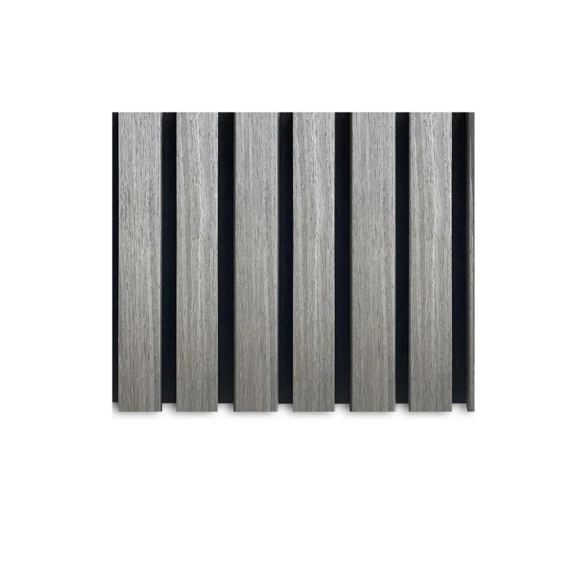 Acoustic Wall Panel Ash Grey Oak Premium Wood Veneer-2.4m