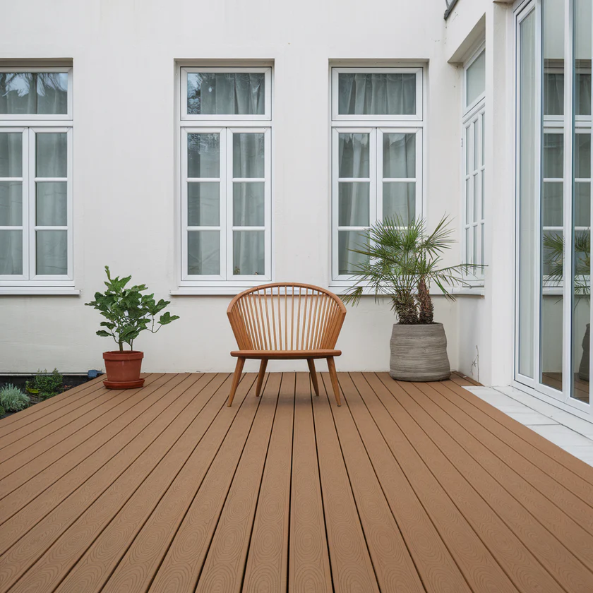 4.8m Teak Woodgrain (embossed) Composite Decking
