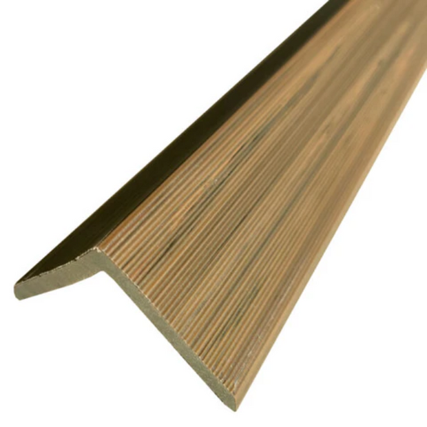 Premium Composite Slatted Cladding Edging Trim Golden Oak-3.6m