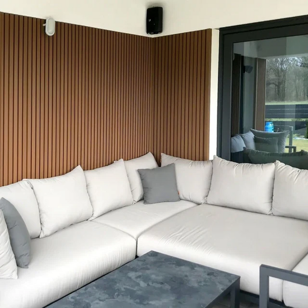 Sample Premium Composite Slatted Wall Cladding Golden Oak