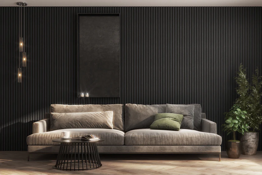Acoustic Wall Panel Black Oak Premium Wood Veneer-2.4m