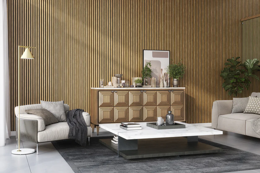 Acoustic Wall Panel Natural Light Oak Premium Wood Veneer-2.4m