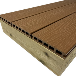 3.6m Teak Woodgrain (embossed) Composite Decking