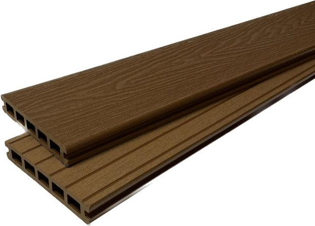 4.8m Teak Woodgrain (embossed) Composite Decking