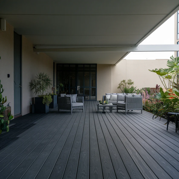 3.6m Grey Woodgrain (embossed) Composite Decking