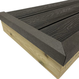 4.8m Black Woodgrain (embossed) Composite Decking