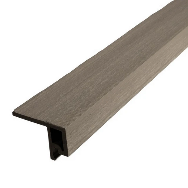 Composite Cladding Slatted 3.6m Start/End Trim