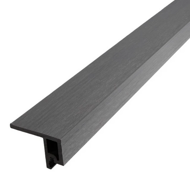 Composite Cladding Slatted 3.6m Start/End Trim
