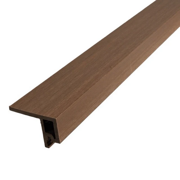 Composite Cladding Slatted 3.6m Start/End Trim