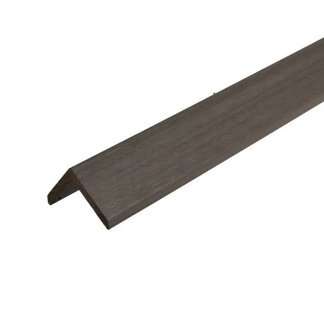 Slatted Composite Cladding Grey 2.9m Corner Trim
