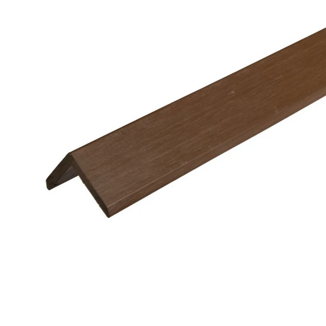 Slatted Composite Cladding Teak 2.9m Corner Trim