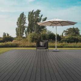 3.6m Graphite Woodgrain (embossed) Composite Decking
