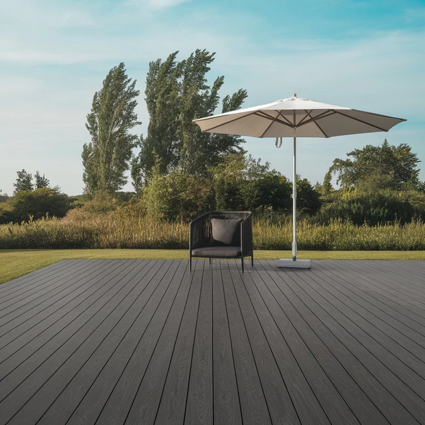 3.6m Graphite Woodgrain (embossed) Composite Decking