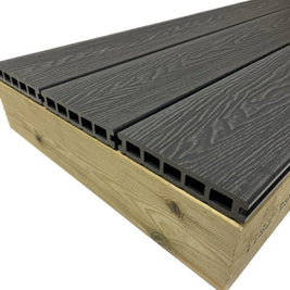 4.8m Grey Woodgrain (embossed) Composite Decking